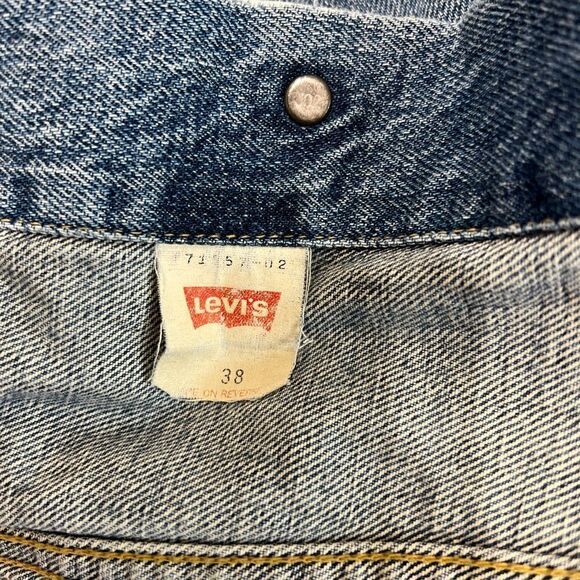 Levi’s Jean Jacket Big E Trucker Style Jacket Button J02 Vintage 80-90’s Size 38 - Picture 15 of 16